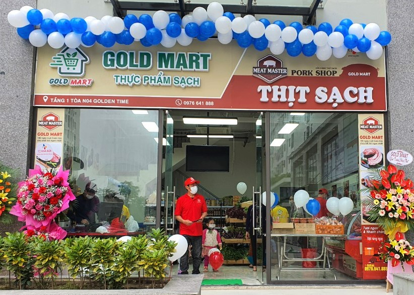 Pork Shop Gold Mart: Tầng 1, toà N04 Golden Time, Phường Đông Ngạc, Quận Bắc Từ Liêm.