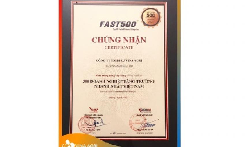 CJ VINA AGRI WAS HONOURED TO BE LISTED IN THE FAST500 RANKINGS